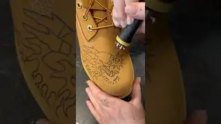Pyro Pen Flaming Dragon Timberlands 🔥🐉 #timberland #customsneakers #sneakers #handcrafted