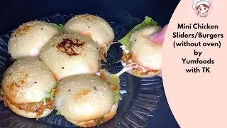 Tea Time Snacks |Chicken Cheese Sliders Recipe |Mini Slider Burgers without Oven |Hitea Recipe #fyp