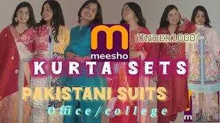 Meesho Kurta Set Haul | Pakistani Suits | Under 1000 #meesho #meeshohaul #trendykurtasets