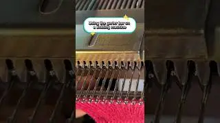 Using a garter bar on the knitting machine! Flatbed vintage machine!🧶