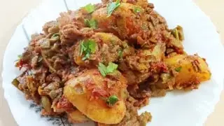 Masala fried potato with runner bean ki dry sabji recipe#Rajiya kitchen
