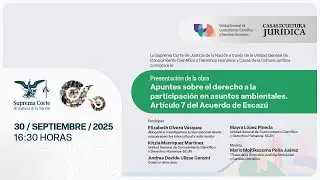 🟢 Presentación de la obra Apuntes sobre el derecho a la participación en asuntos ambientales