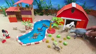 The Most Satisfying Mini Cattle Farm with Cow Barn, Chicken  Miniature Farm World - farm tractor
