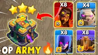 TH14 Golem + Super Wizard + Witch Attack Strategy | TH14 New Attack Strategy Clash of Clans - COC