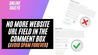 How to REMOVE Website URL Field from WordPress Comment Form in 2022 | Stop Spam..... | KDR Edu Tech