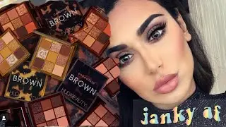 Roasting the NEW HUDA beauty  BROWN mini obsessions tortoise  eyeshadow palettes! 🐢 🐢 🐢