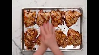 Sticky Chinese chicken tray bake
