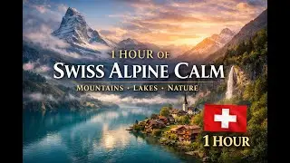 1 Hour of Swiss Alpine Calm 🇨🇭 | Mountains, Lakes & Peaceful Nature