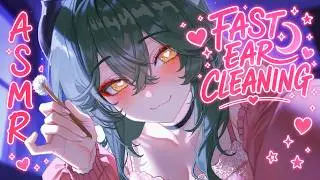 Fast Fluffy Ear Cleaning 💚3DIO ASMR💚 Up Close Whispering & Ear Blowing & Mouth Sounds