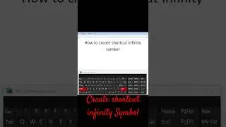 How to create shortcut #infinity symbol in Ms word.