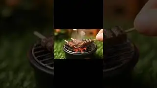 Miniature BBQ ASMR 🍢🔥 | Tiny Grilling Sounds for Relaxation #asmr #ai #tinycooking #bbq