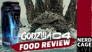 Godzilla C4 Sour Blue Razzilla Energy Drink Food Review #NerdCageLIVE