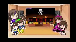 frisk AUS reaccionan a sans y yukari vs player