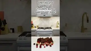 Cherries and raspberries chocolate bars - really easy recipe #fypyoutube #chocolate #cherry