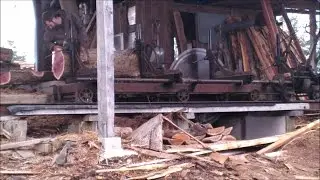 Amazing Old Fashioned Amish Sawmill and Red Cedar