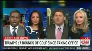 First 81 days Trump 17 golf days compared to Obama 3, even though he promised