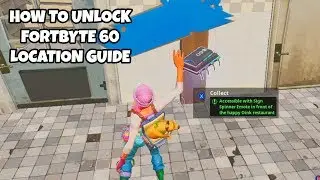 How To Unlock Fortbyte 60 Location | Accessible with Sign Spinner Emote At Happy Oink restaurant
