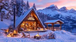 Relaxing Jazz Coffee Shop Fireplace Ambience for Study 6