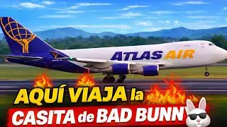 ATERRIZA EL GIGANTE! Boeing 747 que vino por la log&iacute;stica de Bad Bunny 😱✈️