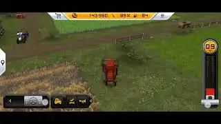 Harvesting crop in fs 14| Hardwork| #fs14 #farming #tractor #harvestor #swaraj # johnderee