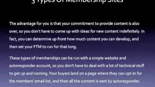 Membership Websites - 3 types of membership sites you can run