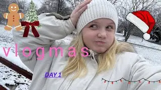 VLOGMAS day 1 | + no school, snow day, home alone