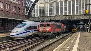 [4K+60fps] DBC 1611 komt met een staaltrein door Amsterdam Centraal!