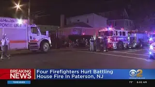 4 Firefighters Hurt Battling Paterson House FIre