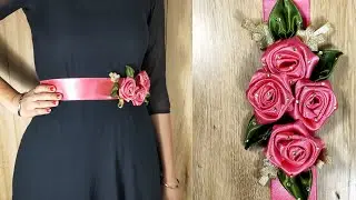 Belt For Dress Diy / Ribbon Belt Design For Dress At Home