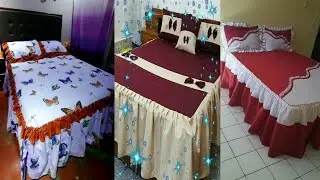 Most beautiful frill bed sheet designs ideas// elegant Designer bed sheets // bed sheet designs