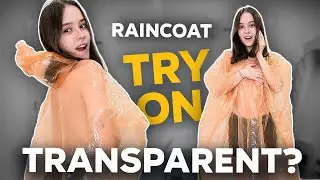[4K США] Полупрозрачный дождевик ☔ Воздушный ПВХ, удобная примерка и мягкое, струящееся движение