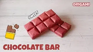 CHOCOLATE BAR ORIGAMI TUTORIAL|HOW TO MAKE A PAPER CHOCOLATE| STEP BY STEP FOLDING| SWEET ORIGAMI