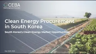 South Korea Clean Energy Procurement Webinar