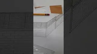 drafting a fence using pencil #highlights #design #viral #artist