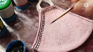 #madhubani #painting on Mask #ChocolatesAndMoreWithShruti #fabricfacemask #maskpainting #trending
