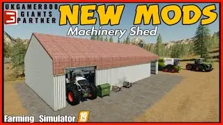 New Machinery Shed mod NEW Mods fs19 mod Hub update #fs19modreview