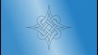 Symmetrical Ornamental Knot Drawing: Interlacing Lines Art (Celtic/Islamic Style)