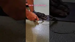 How to groove vinyl gaps for heat welding