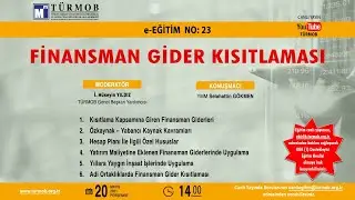 FİNANSMAN GİDER KISITLAMASI T&Uuml;RMOB e-Eğitim No:23