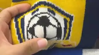 Custom Jacquard Embroidery Winter Acrylic Football Scarf #jarmoo  #soccerfans