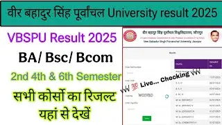 vbspu result 2025 kaise dekhe | how to check vbspu result 2025 | BA Bsc Bcom 2nd 4th 6th Semester 