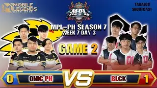 Kairi pinag kape muna ni Wise!! Onic ph vs Blacklist International Game 2 | Mpl-PH season 7|w7 d3