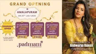LIVE| Padmam Fine SIlver Jewellery grand launch in Amalapuram | Aishwarya Rajesh
