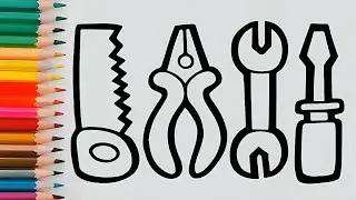 How to Draw a Mechanical Tool Kit 🔧🪚🪛