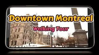 Walking Downtown Montreal on a Freezing Day (Urban Soundscape) | Đi Bộ ở Phố Cổ Montreal Ng&agrave;y Tuyết
