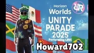 Horizon Worlds UNITY Day Parade LIVE Performance by Howard 702 on the Mic Drop Unity Float