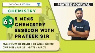 5 Mins Chemistry Session with Prateek Sir | Secret Chemistry Tricks | Target IIT-JAM 2021