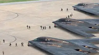 US Pilots Rush for Their Massive Stealth Bombers | Full-Throttle Takeoff in a High-Stakes Mission