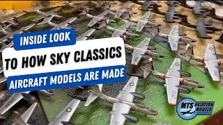 An inside look to how Sky Classics white metal aircraft models are made