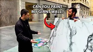 I Asked a Street Artist to Spray Paint my Giant Wall...